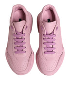 Dolce & Gabbana Pink Leather Daymaster Low Top Sneakers Shoes