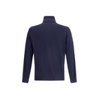 Brunello Cucinelli Blue Fleece Wool Turtleneck