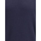 Brunello Cucinelli Blue Fleece Wool Turtleneck