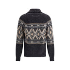 Brunello Cucinelli Black Fleece Wool Sweatshirt