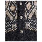 Brunello Cucinelli Black Fleece Wool Sweatshirt