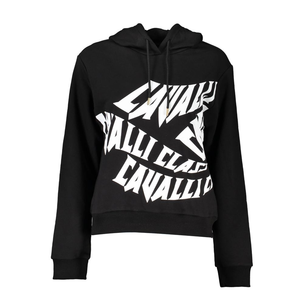 Cavalli Class Black Cotton Sweatshirt
