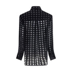Ferragamo Black Silk Pattern Shirt