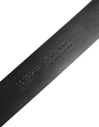 Dolce & Gabbana Black Exotic Leather DG Logo Buckle Belt