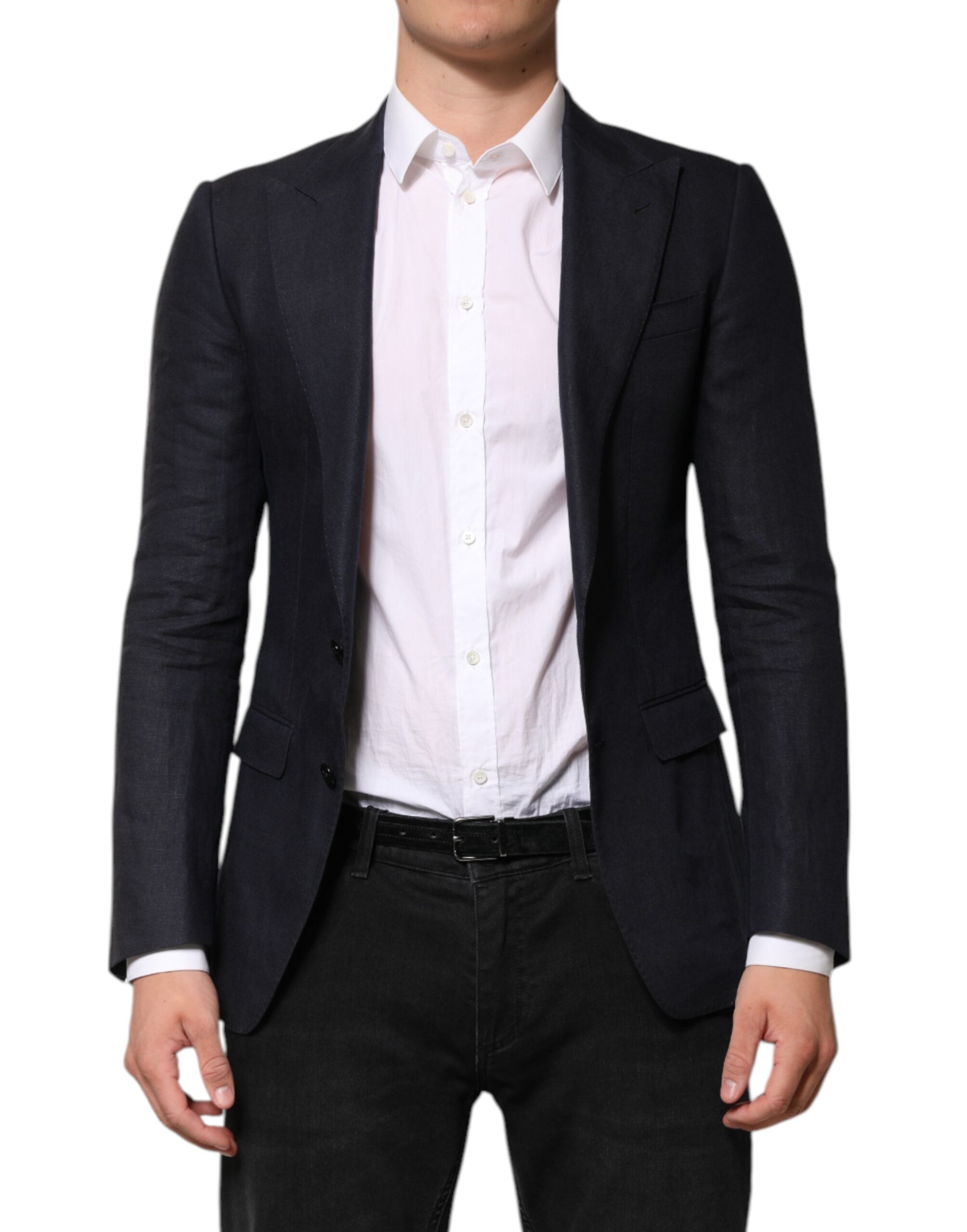 Dolce & Gabbana Dark Blue Single Breasted Men Suit Blazer
