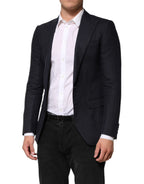 Dolce & Gabbana Dark Blue Single Breasted Men Suit Blazer
