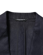 Dolce & Gabbana Dark Blue Single Breasted Men Suit Blazer