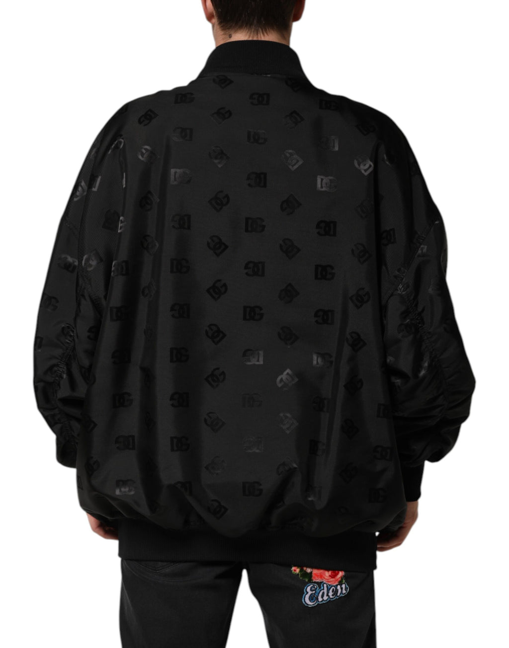 Dolce & Gabbana Black Cargo Windbraker Logo Mania Jacket