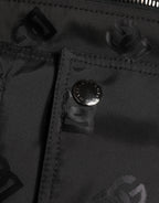 Dolce & Gabbana Black Cargo Windbraker Logo Mania Jacket