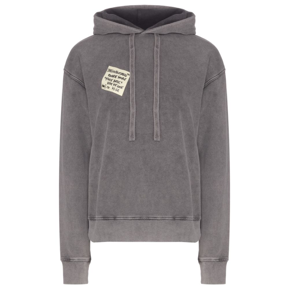 Diego Venturino Gray Cotton Sweatshirt