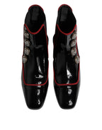 Dolce & Gabbana Black Jackie Buttoned Chelsea Boots Shoes