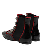 Dolce & Gabbana Black Jackie Buttoned Chelsea Boots Shoes