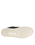 Dolce & Gabbana Black Leather Sacred Heart Sneakers Shoes