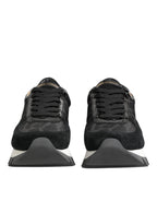 Dolce & Gabbana Black Gray Leopard Low Top Sneakers Shoes
