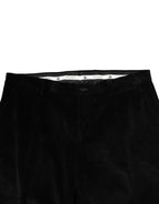 Dolce & Gabbana Black Cotton Men Dress Formal Trouser Pants