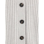 Brunello Cucinelli White Cashmere Cardigan