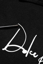 Dolce & Gabbana Black Hooded Logo Print Sweatshirt Sweater