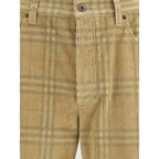 Burberry Brown Cotton Casual Pants