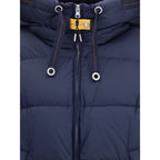 Parajumpers Blue Nylon Full-Length Jacket
