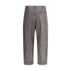 Brunello Cucinelli Brown Polyester Casual Pants