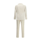 Brunello Cucinelli Cream Cotton Two-Piece Suit