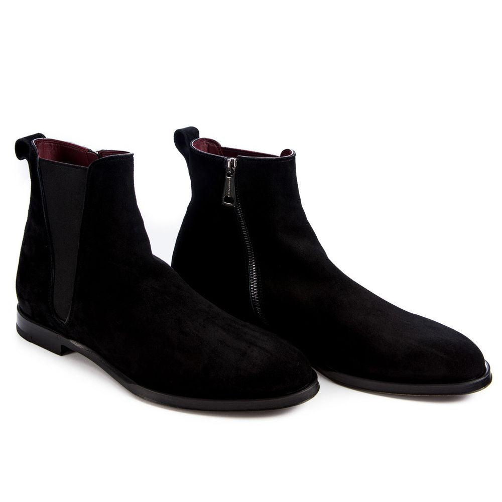 Dolce & Gabbana Black Calfskin Men Ankle Boot