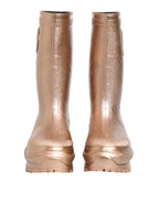 Dolce & Gabbana Rose Gold Rubber Pull On Rain Boots  Shoes