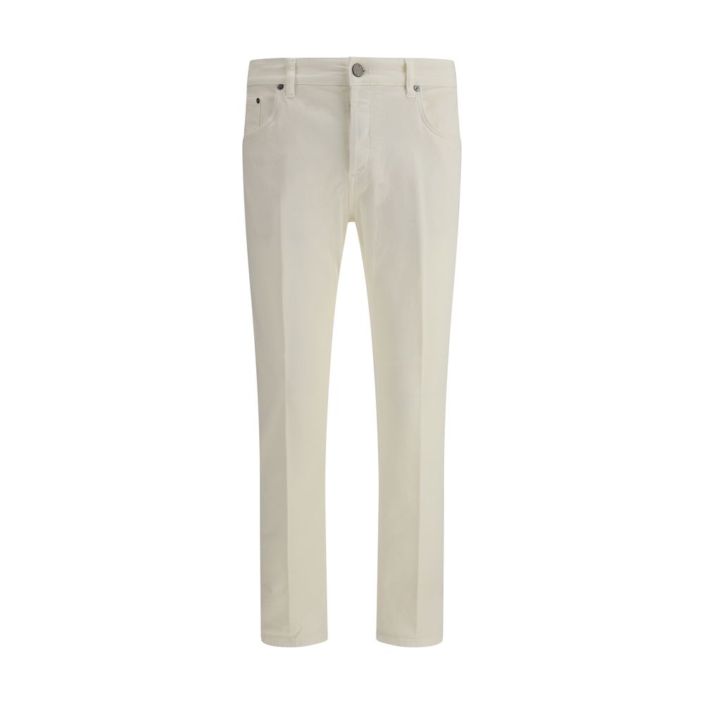 PT Torino Cream Cotton Slim Fit Jeans