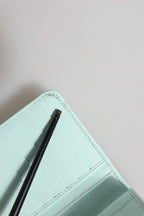 Dolce & Gabbana Mint Green Leather Bifold Continental Clutch Wallet