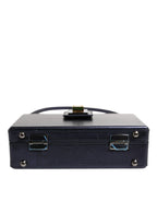 Dolce & Gabbana Blue DG BOX Lambskin Leather Crossbody Strap Bag