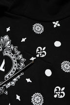 Dolce & Gabbana Black Bandana Hooded Men Sweatshirt Sweater