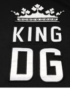 Dolce & Gabbana Black DG King Crown Cotton Crew Neck T-shirt