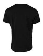 Dolce & Gabbana Black Eye Print Cotton Men Crew Neck T-shirt