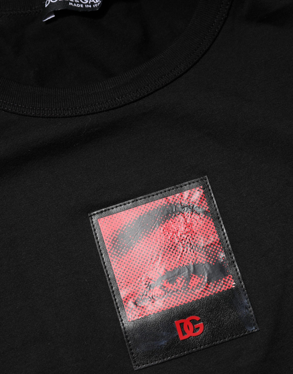 Dolce & Gabbana Black Eye Print Cotton Men Crew Neck T-shirt