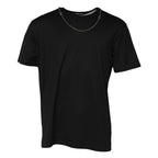 Dolce & Gabbana Black Chain Necklace Cotton Crewneck T-shirt
