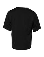 Dolce & Gabbana Black Cotton Crew Neck Short Sleeves T-shirt