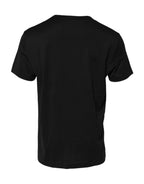 Dolce & Gabbana Black Embossed Logo Cotton Crew Neck T-shirt