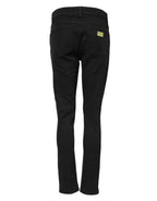 Dolce & Gabbana Black Cotton Skinny Mid Waist Denim Jeans