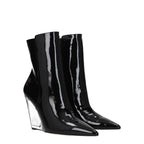 Stuart Weitzman Black Leather Ankle Boots