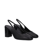 Max Mara Black Leather High Heel Pumps