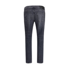 PT Torino Gray Cotton Slim Fit Jeans