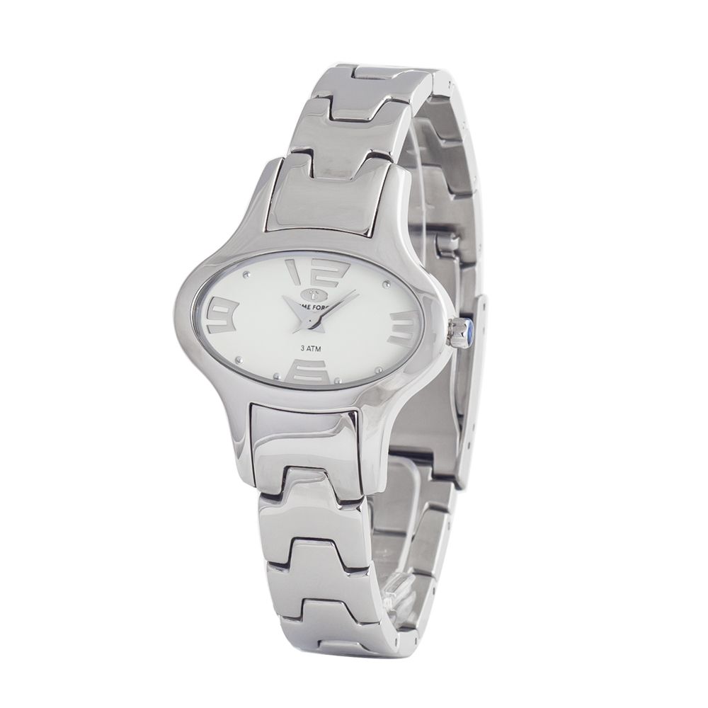 Time Force Silver Stainless Steel Dress Watch
