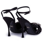 Dolce & Gabbana Black Goatskin Sandal