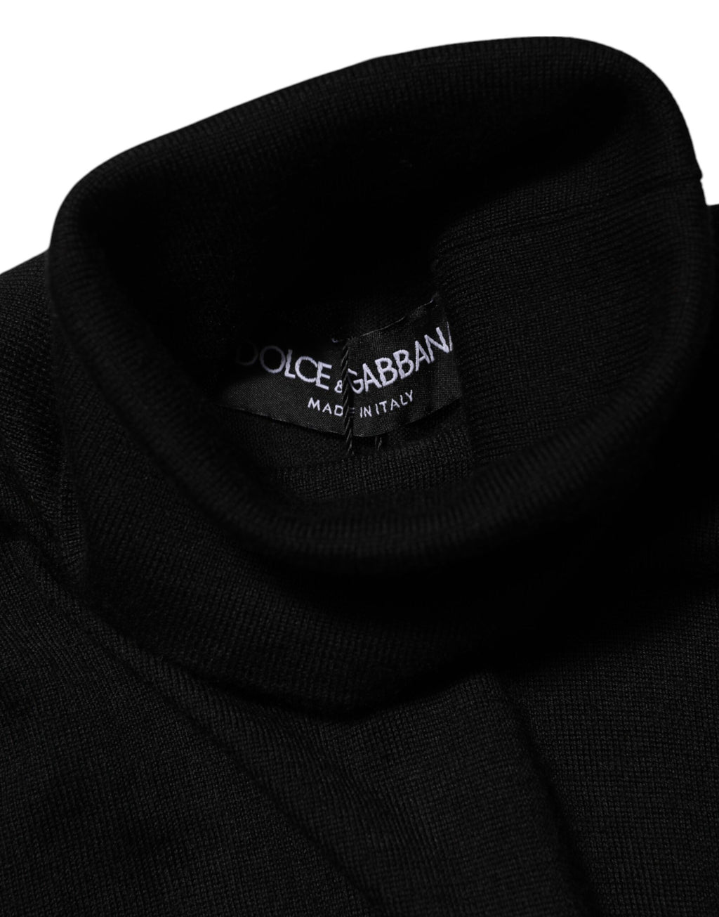 Dolce & Gabbana Black Cashmere Turtleneck Pullover Sweater