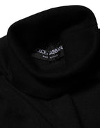 Dolce & Gabbana Black Cashmere Turtleneck Pullover Sweater