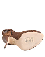 Dolce & Gabbana Brown Bette High Heeled Ankle Boots Shoes