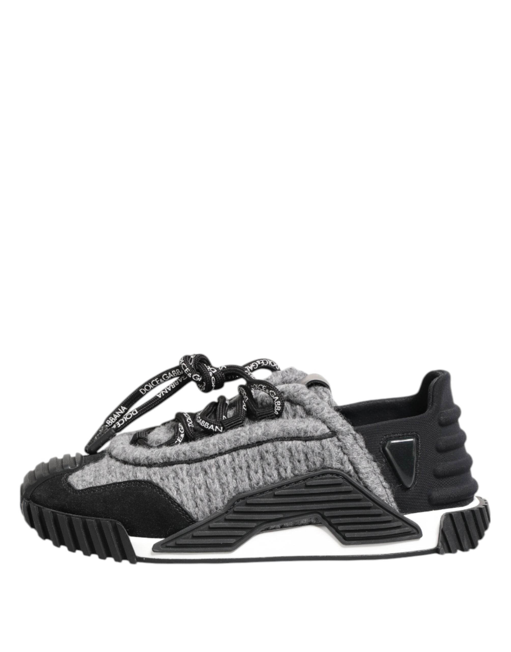 Dolce & Gabbana Black Gray NS1 Low Top Sneakers Shoes