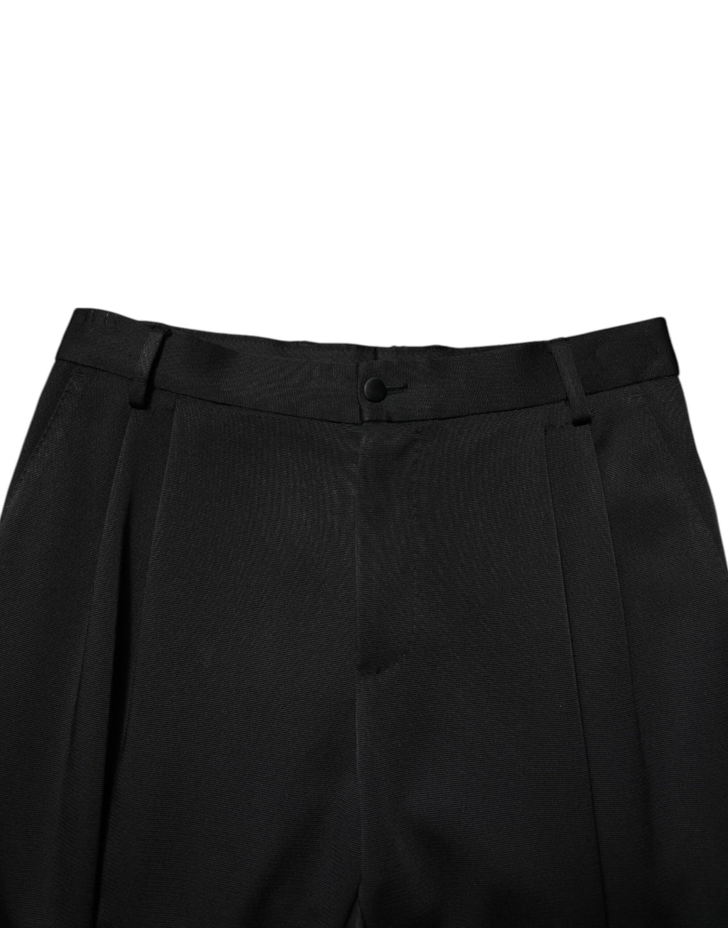 Dolce & Gabbana Black Acetate HighWaist Tapered Trouser Pants