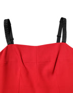 Dolce & Gabbana Red Stretch Bodycon Sheath Knee Length Dress