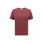 Brunello Cucinelli Bordeaux Cotton T-Shirt